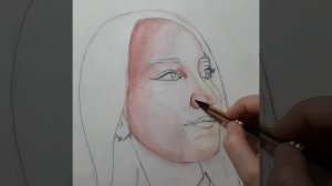 Акварель гуашь да чизилган портрет. Акварель,гуашью рисованный портрет.