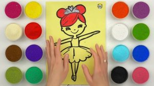 Sand painting & how to draw ballerina