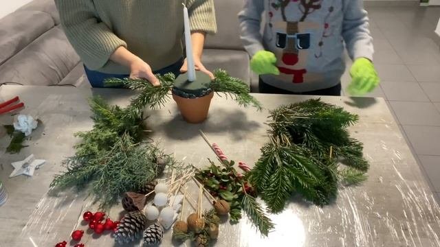 Новогодняя композиция/подробный мастер класс/Рождественский декор