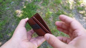 Кошелек - кардхолдер из кожи Pueblo. Ручная работа. Handmade card wallet.