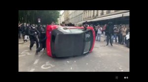 Ещё одно видео из Дижона, где происходят столкновения чеченцев и арабов, куда приехал госсекретарь