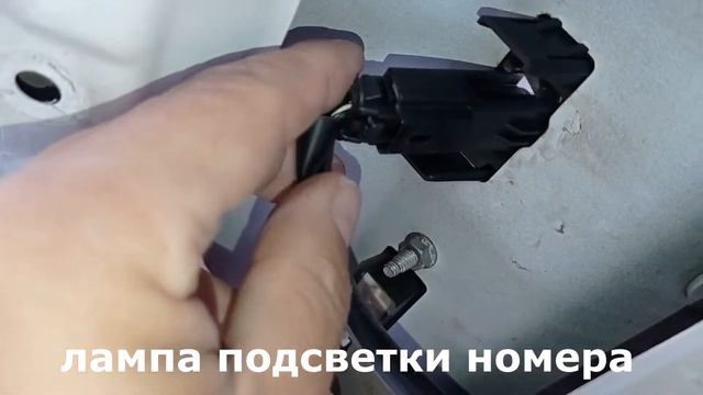 Ремонт Тойота. Обшивка двери багажника и замена лампы номерного знака.Toyota VERSO