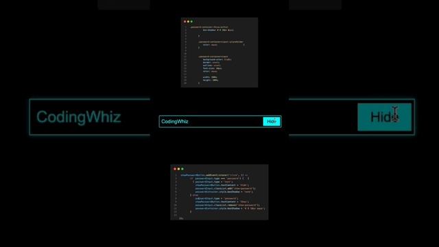 Password Show/Hide Toggle with HTML, CSS & JavaScript || Fronted Developer || CodingWhiz