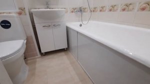 Ремонт ванной панелями пвх Новита (Чайная роза)