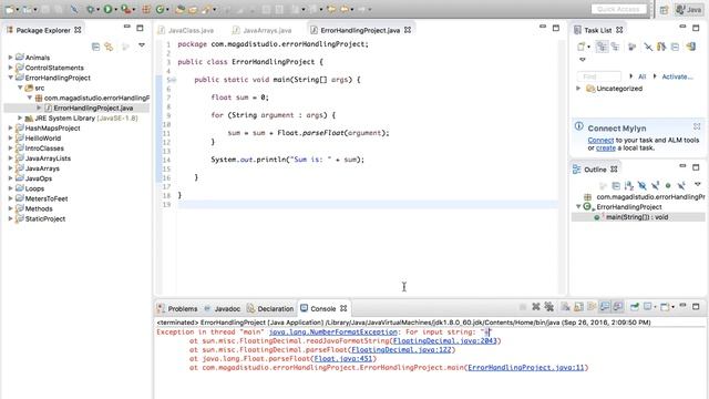 032 Error Handling Exceptions in Java