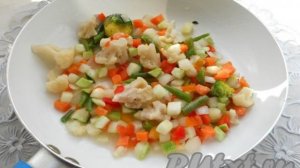 Куриное филе с замороженными овощами