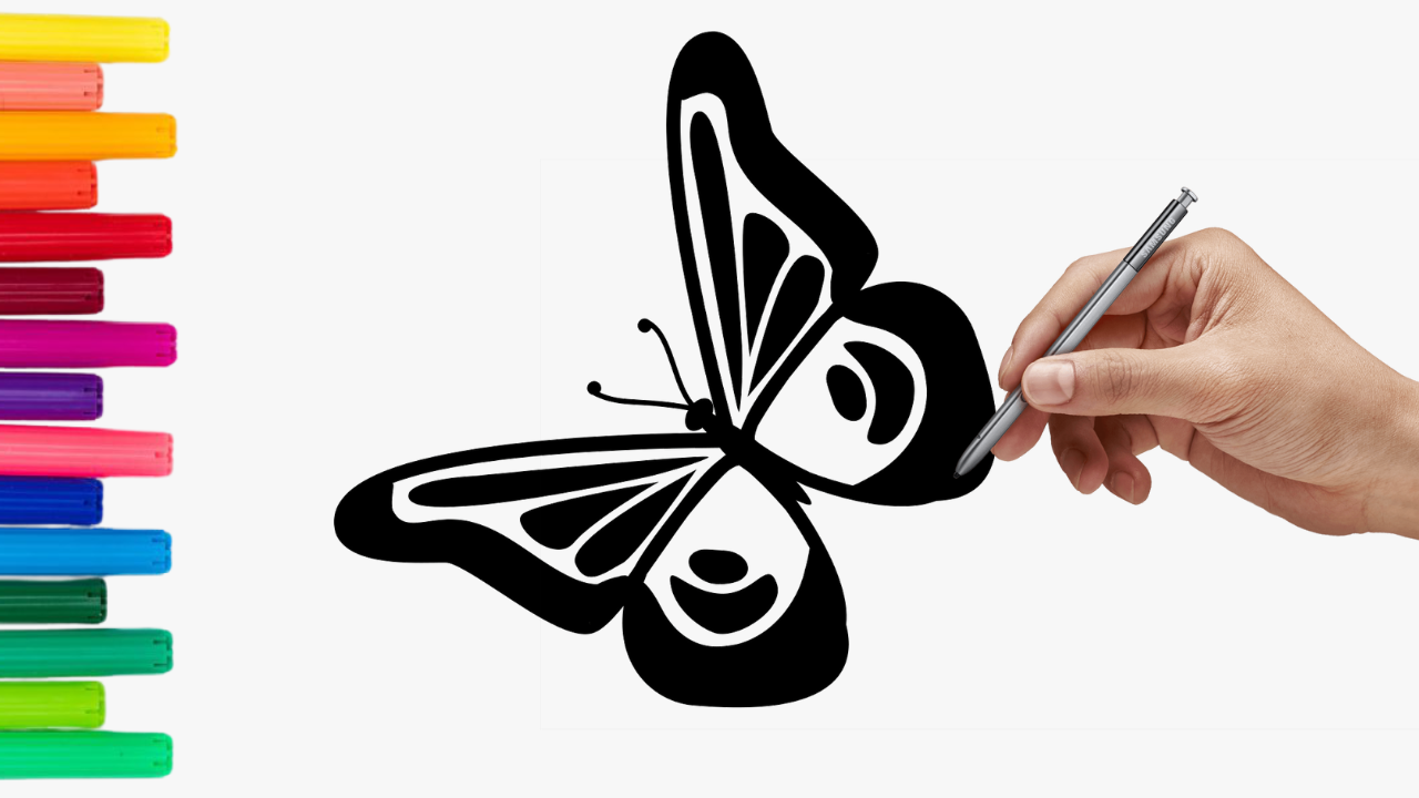 Рисуем бабочку. Идея для рисования с детьми