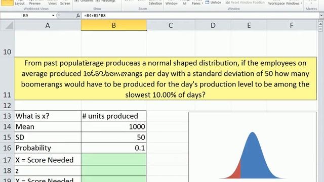Excel 2010 Statistics 61: Find X Given Normal Probabilities NORM.INV & NORM.S.INV Functions смотреть онлайн