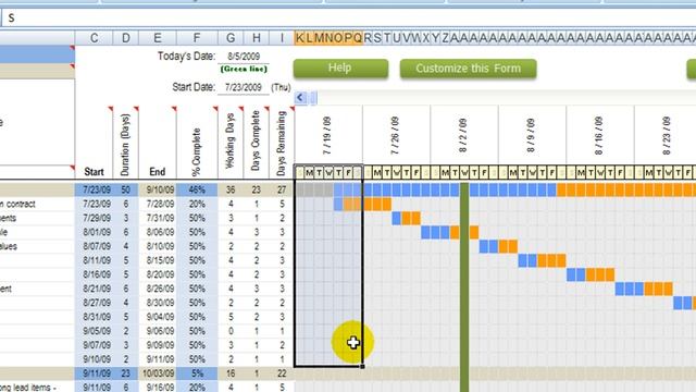 7 Day Construction Schedule Overview done with Excel смотреть онлайн