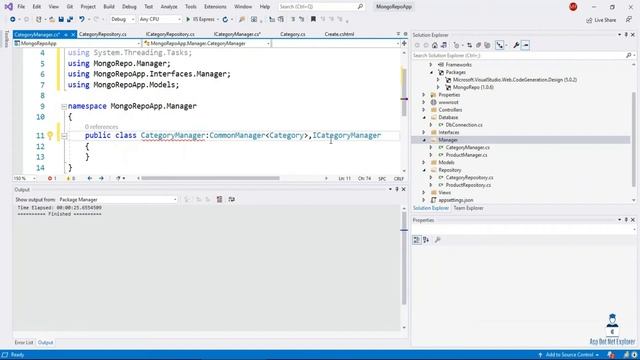 Create category in MongoDB using Asp.Net Core MVC 5 with Repository Pattern