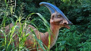 Динозавры. Паразауролоф. Parasaurolophus