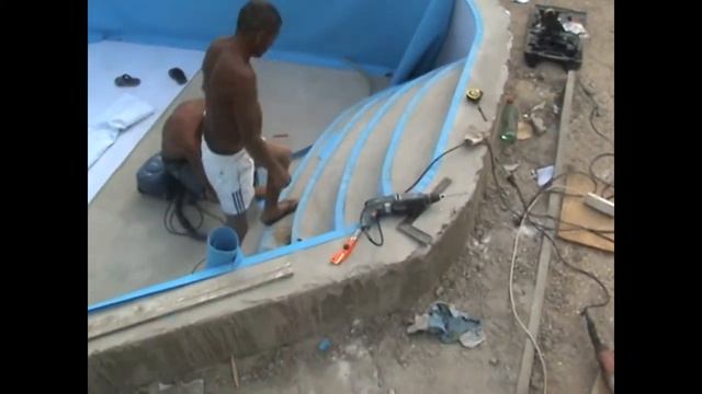 Строительство детского бассейна. Завершающие стадии. Пансионат "Семейный". Степановка. смотреть онлайн