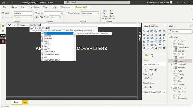 What are KEEPFILTERS and REMOVEFILTERS functions in Power BI? смотреть онлайн