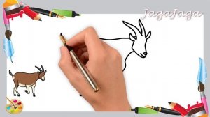 How to Draw GOAT easy - slow) Как рисовать КОЗЛА легко - медленно)