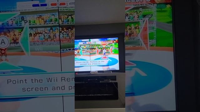 playing/testing the wii resort game