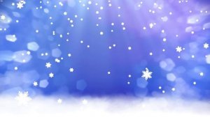 Футаж Снежинки новогодние на голубом фоне