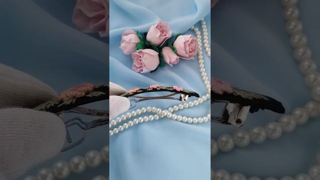 Заколка ручной работы в стиле рококо. Rococo embroidery. Handmade hairpin 🌸🌸🌸