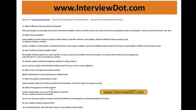 Top Core Java Interview questions and answers 2 смотреть онлайн