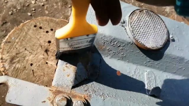 Покраска автомобильного прицепа своими руками. Нашему прицепу 30 лет ! смотреть онлайн