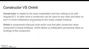 [AngularJS 2] What are differences between OnInit and Constructors?