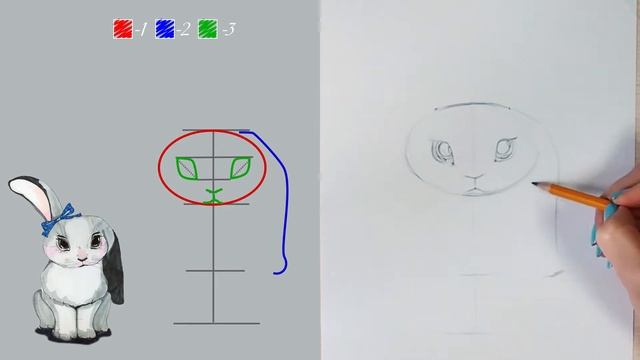 КАК НАРИСОВАТЬ КРОЛИКА ЛЕГКО