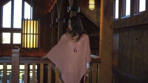 The Holly Poncho in Pink Spice