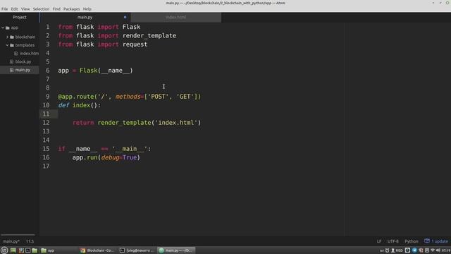 Python Blockchain tutorial #3: Creating Web UI with Flask | Python projects смотреть онлайн
