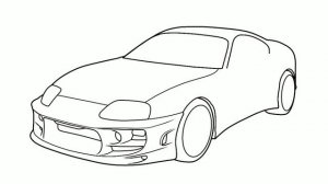 How to draw a TOYOTA SUPRA A80 from Fast and Furious / drawing Paul Walker's supra mk4 car
