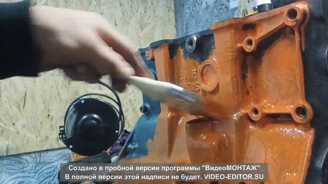 покраска блока цилиндров Термостойкой краской кисточкой смотреть онлайн