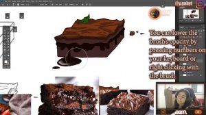 Delicious Food Art Tutorial: Brownie   // Photoshop DIGITAL PAINTING How To Draw