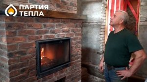 Видео отзыв о монтаже монолитной каминной топки и облицовки из кирпича ручной формовки.