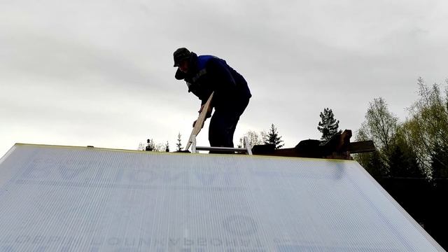 Крыша из поликарбоната на сарай. Часть 2. смотреть онлайн