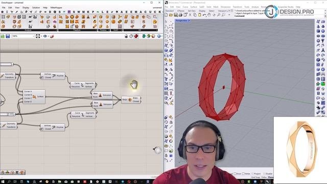 J-DESIGN.PRO - Параметрическое кольцо BOUCHERON  в GRASSHOPPER. Урок для начинающих.