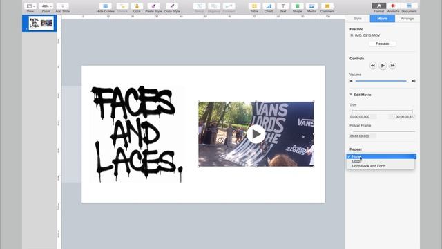 Как вставить видео в презентацию Apple Keynote