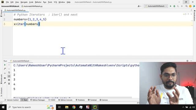 #63 How to use Python Iterators | Python iter and next | Python Tutorials for Beginners