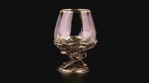 Бокал для коньяка Гусар (латунь, стекло)