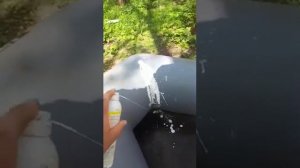 Плохо проклеенные швы на лодке пвх