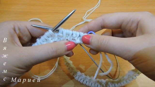 Вяжем спицами. Женский пуловер. Воротник смотреть онлайн