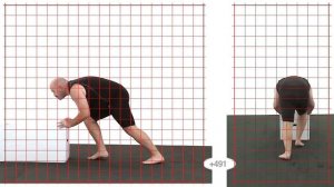 Push: Larger male: Grid Overlay - Animation Reference Body Mechanics