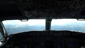 Boeing 737-800 cockpit view landing at Oslo Gardermoen (OSL)