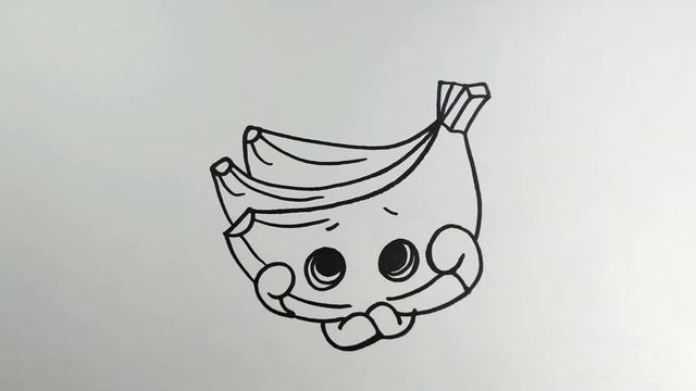 Easy Drawing Banana | Fruits Drawing for Children | Рисование фруктов для детей | Art Gallery