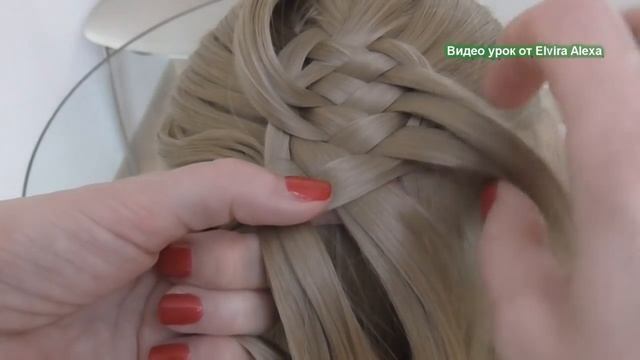 Объёмная пятипрядная коса  Воздушная причёска   Trenza Hair tutorial