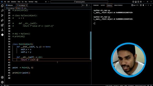 Object String Representation in Python | Advanced Python Series | __str__ and __repr__ methods