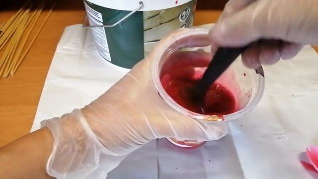 Как покрасить трубочки в красный цвет. смотреть онлайн