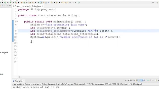 Count character in String смотреть онлайн