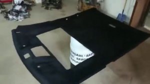 Перетяжка потолка Mercedes-Benz w202 в алькантару