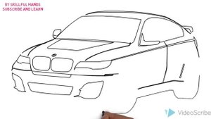 How to Draw a BMW X6 / Как нарисовать BMW X6