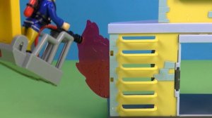 Fireman Sam adventure: extinguish fire, toy cars, unboxing