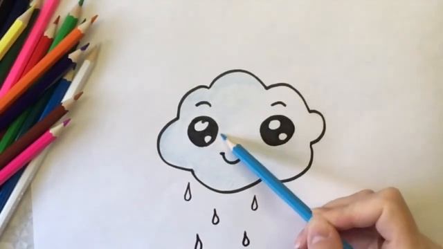 Рисуем веселое облако )) Детский урок, рисуем вместе ! смотреть онлайн