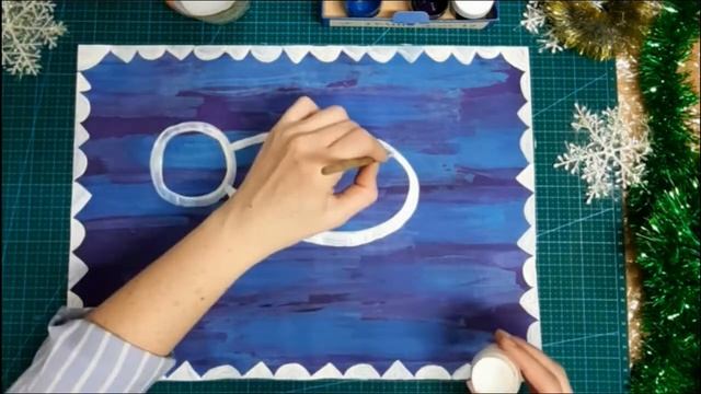 Птица - зима. Рисование для детей. гуашь смотреть онлайн